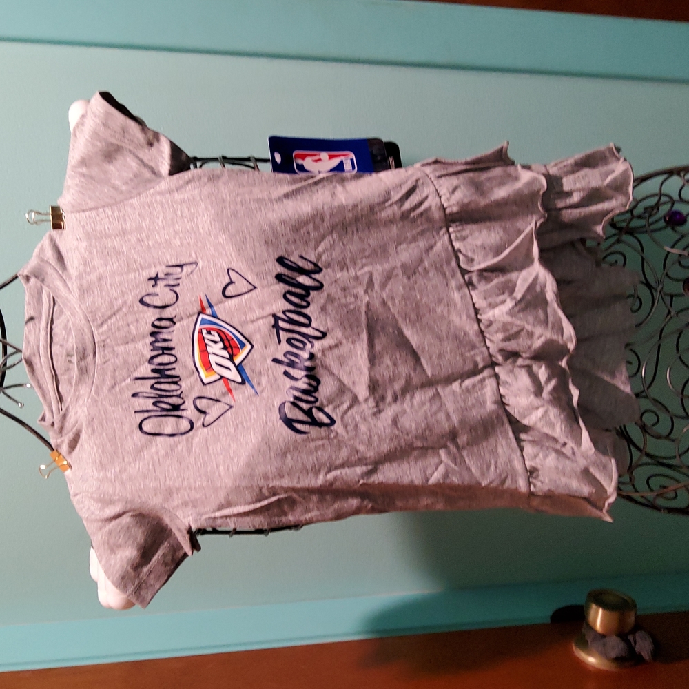OKC Thunder Ruffled Tshirt Dress